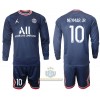 Maglia da Calcio a Maniche Lunghe Paris Saint Germain Neymar JR 10 Casa 2021-22 per Bambino